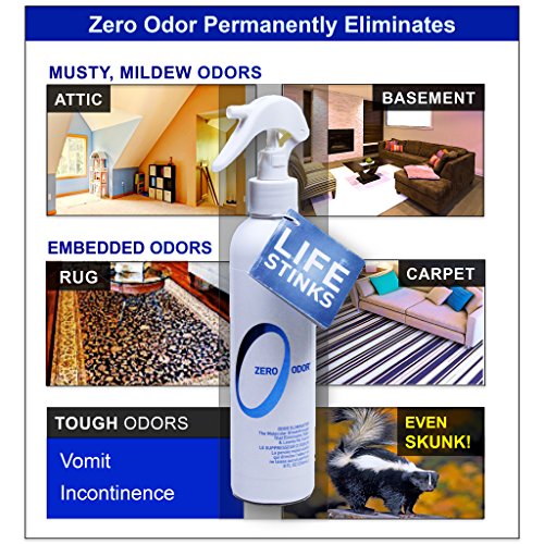 Zero Odor Multi-Purpose Household Odor Eliminator, Trigger Spray, 8 ounces