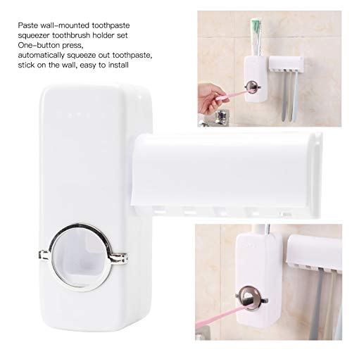 Toothpaste Squeezer Automatic Dispenser Vacuum Extrusion Toothbrush Rack Set ...