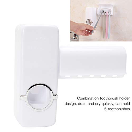 Toothpaste Squeezer Automatic Dispenser Vacuum Extrusion Toothbrush Rack Set ...