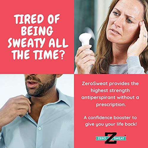 ZeroSweat Antiperspirant Deodorant | Clinical Strength Hyperhidrosis Treatmen...