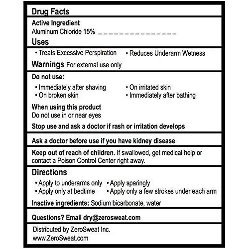 ZeroSweat Antiperspirant Deodorant | Clinical Strength Hyperhidrosis Treatmen...