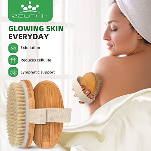 Premium Dry Brushing Body Brush Set for Lymphatic Drainage and Cellulite Trea...
