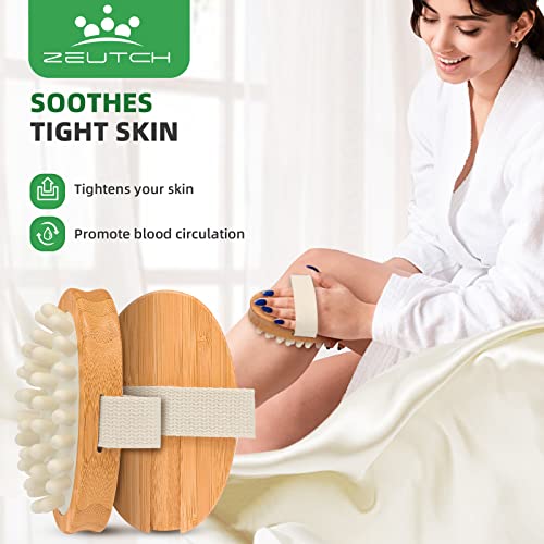 Premium Dry Brushing Body Brush Set for Lymphatic Drainage and Cellulite Trea...