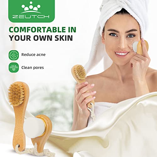 Premium Dry Brushing Body Brush Set for Lymphatic Drainage and Cellulite Trea...