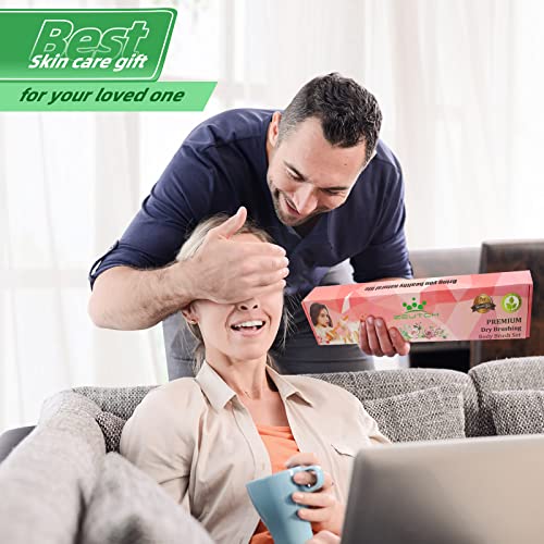 Premium Dry Brushing Body Brush Set for Lymphatic Drainage and Cellulite Trea...