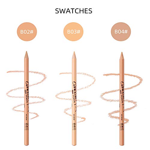 SUMEITANG 12 Packs Wonder Concealer Pencil Tricolor Combination Makeup Contou...