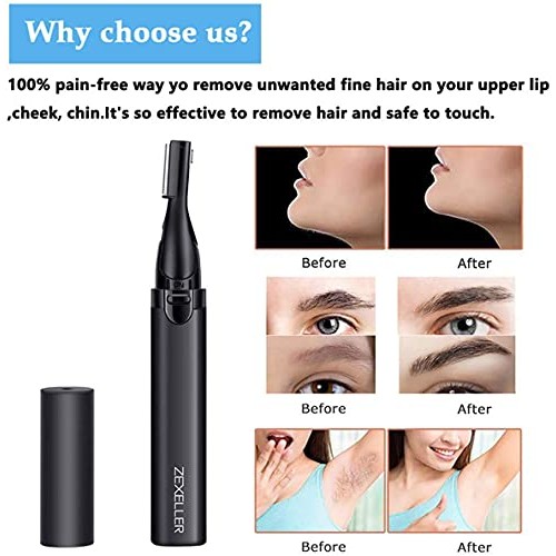 Zexeller 9 in 1 Eyebrow Trimmer Precision Razor Electric Facial Hair Remover ...
