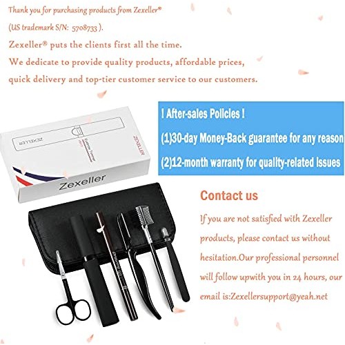 Zexeller 9 in 1 Eyebrow Trimmer Precision Razor Electric Facial Hair Remover ...