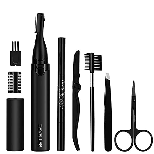 Zexeller 9 in 1 Eyebrow Trimmer Precision Razor Electric Facial Hair Remover ...