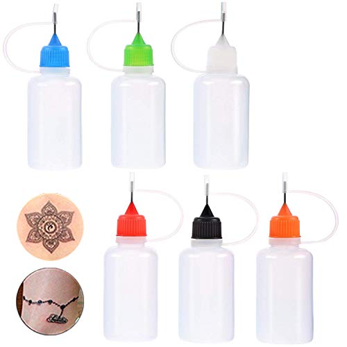 Henna Tattoo Applicator Bottle Needle Tip Glue for Henna Temporary Tattoo Kit...