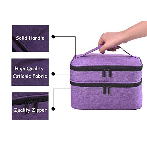 ZFZGFRCS Portable Nail Polish Carrying Case - Holds 30 Bottles,with Handles ,...