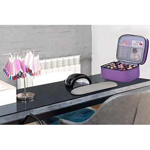 ZFZGFRCS Portable Nail Polish Carrying Case - Holds 30 Bottles,with Handles ,...