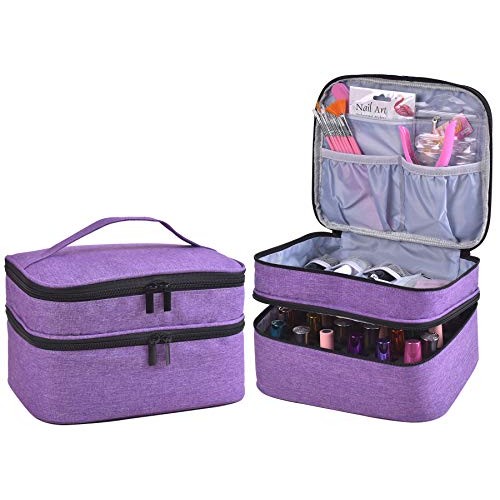 ZFZGFRCS Portable Nail Polish Carrying Case - Holds 30 Bottles,with Handles ,...