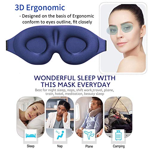 3D Sleep Mask, New Arrival Sleeping Eye Mask for Women Men, Contoured Cup Nig...