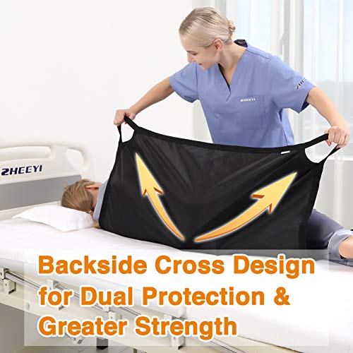 ZHEEYI Multipurpose 39" x 36" Positioning Bed Pad with Reinforced Handles - R...