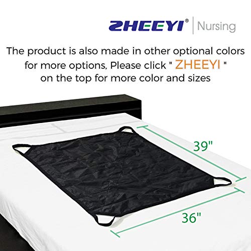 ZHEEYI Multipurpose 39" x 36" Positioning Bed Pad with Reinforced Handles - R...