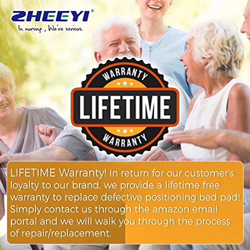 ZHEEYI Multipurpose 39" x 36" Positioning Bed Pad with Reinforced Handles - R...