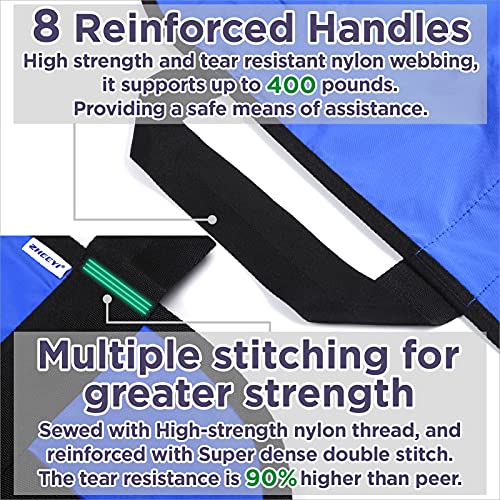 ZHEEYI Multipurpose 48" x 40" Positioning Bed Pad with Reinforced Handles - R...