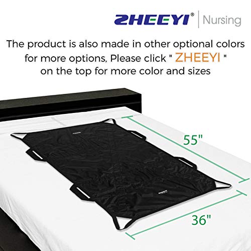 ZHEEYI Multipurpose 55" x 36" Positioning Bed Pad with Reinforced Handles - R...