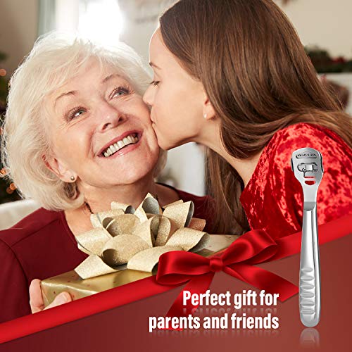 52 Pieces Callus Shaver Set, 50 Replacement Slices Blades 1 Stainless Steel C...