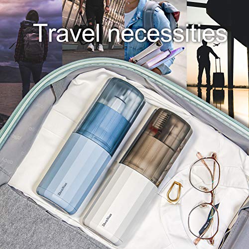 ZhenNian Travel Toothbrush Cup,6 in 1 Wash Set Storage Case,Multifunction Toi...