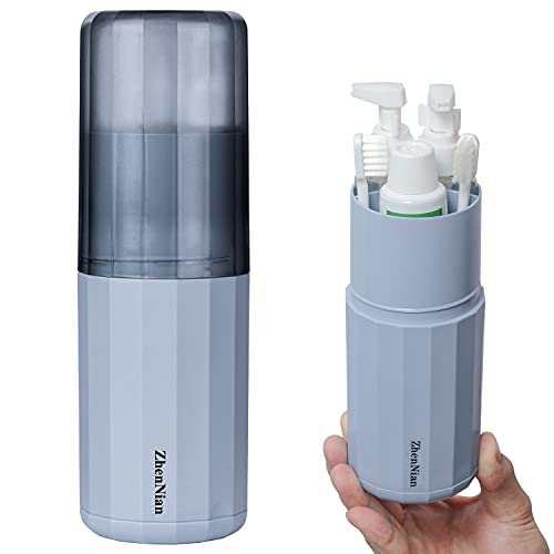 ZhenNian Travel Toothbrush Cup,6 in 1 Wash Set Storage Case,Multifunction Toi...