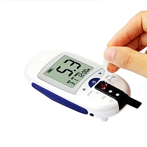 ZHIERPIUS Blood Sugar Test Kit, 5-in-1 Lipid Analyzer Portable Total Choleste...