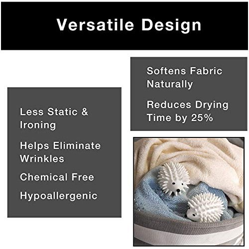 4PCS Hedgehog Reusable Dryer Balls Household Washing Machine Hedgehog Soft La...