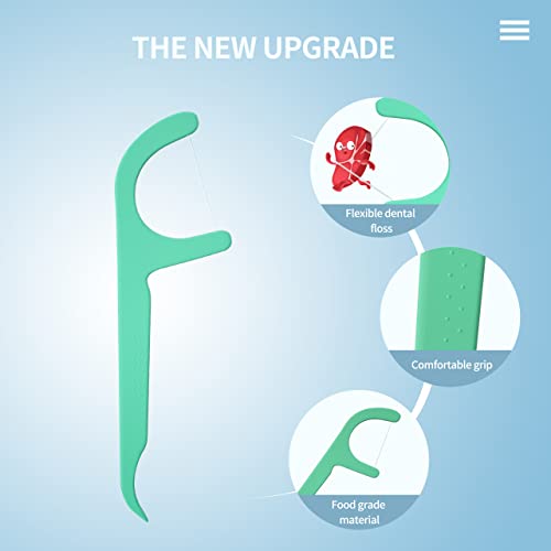 Mint Dental Floss Picks,Tooth Picks Flossers 400 Count with a Portable Travel...