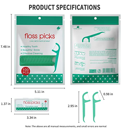 Mint Dental Floss Picks,Tooth Picks Flossers 400 Count with a Portable Travel...