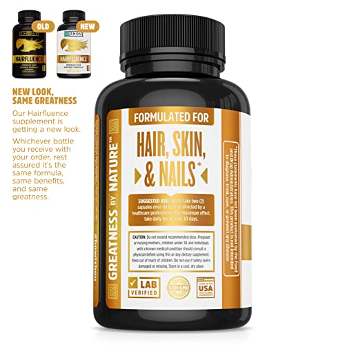 Zhou Hairfluence | Premium Hair Growth Formula for Longer, Stronger, Healthie...