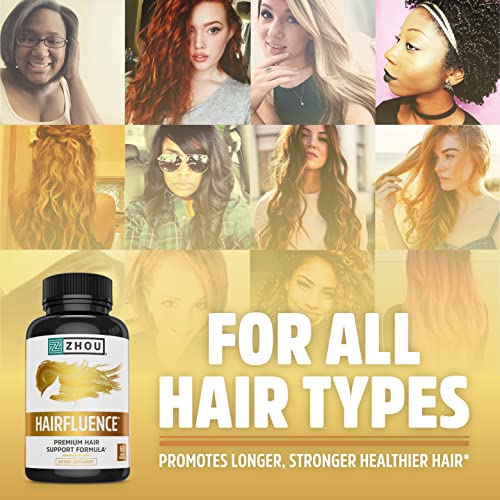 Zhou Hairfluence | Premium Hair Growth Formula for Longer, Stronger, Healthie...