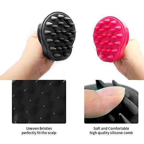 Zhurson Silicone shampoo brush (2pcs), head massage brush,suitable for dry an...