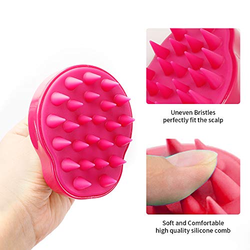 Zhurson Silicone shampoo brush (2pcs), head massage brush,suitable for dry an...