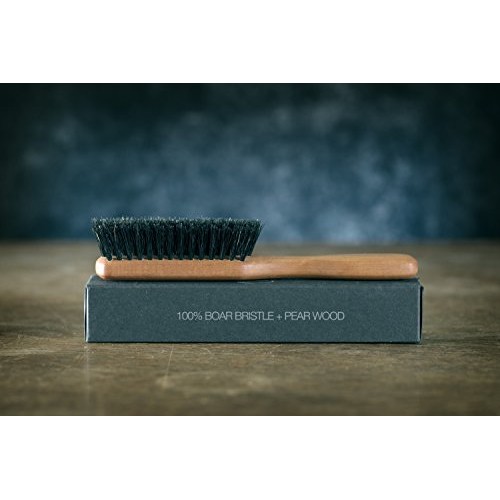 Beard Brush by ZilberHaar - Stiff Boar Bristles - Beard Grooming Brush for Me...