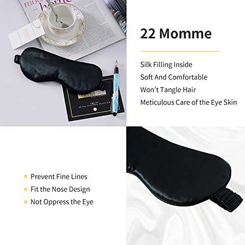 ZIMASILK 100% 22 Momme Pure Mulberry Silk Sleep Mask,Filled with 100% Mulberr...