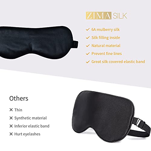 ZIMASILK 100% 22 Momme Pure Mulberry Silk Sleep Mask,Filled with 100% Mulberr...