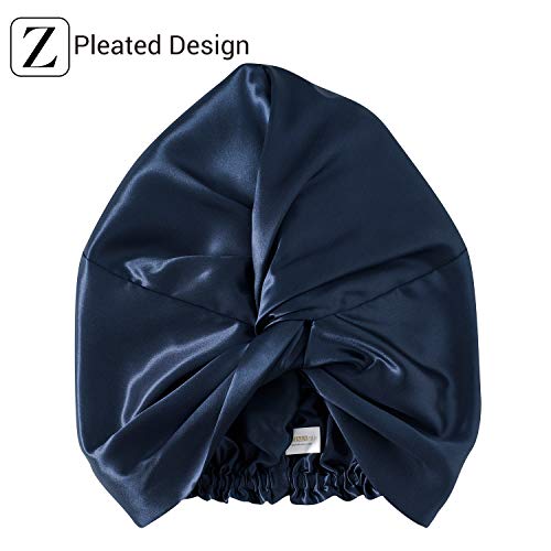ZIMASILK 22 Momme 100% Mulberry Silk Sleep Cap for Women Hair Care,Natural Si...