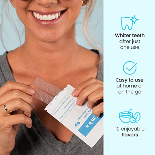 Zimba Teeth Whitening Strips - Vegan Stain Remover White Strips - Hydrogen Pe...
