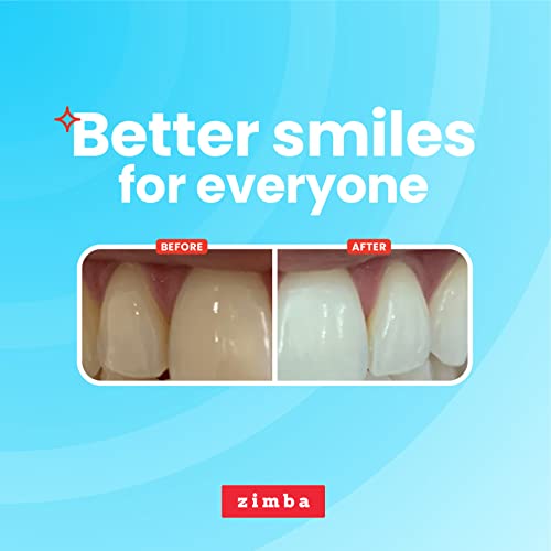 Zimba Teeth Whitening Strips - Vegan Stain Remover White Strips - Hydrogen Pe...
