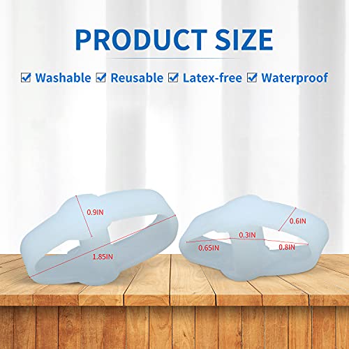 Zinyakon Gel Big Toe Separators, 12 Pack of Big Toe Spacers W/ 2- Loops for B...