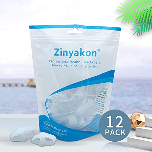 Zinyakon Gel Big Toe Separators, 12 Pack of Big Toe Spacers W/ 2- Loops for B...