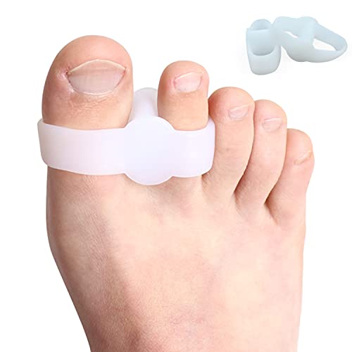 Zinyakon Gel Big Toe Separators, 12 Pack of Big Toe Spacers W/ 2- Loops for B...