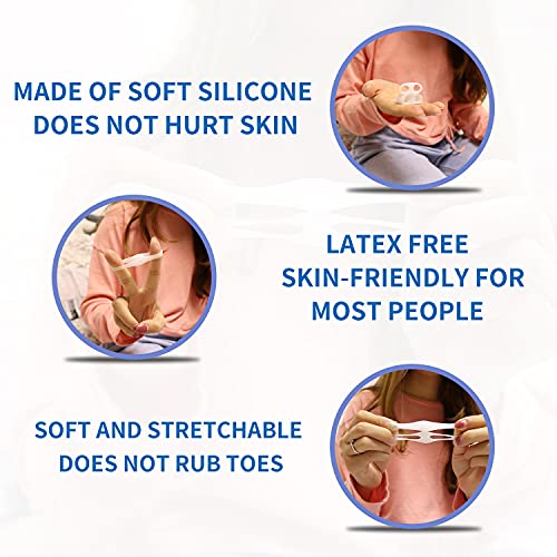 Zinyakon Two Hole Gel Small Toe Separator, 12 Pcs Little Toe Spacer for Overl...
