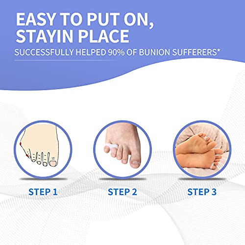 Zinyakon Two Hole Gel Small Toe Separator, 12 Pcs Little Toe Spacer for Overl...