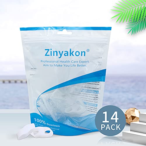 Zinyakon Two Hole Gel Small Toe Separator, 12 Pcs Little Toe Spacer for Overl...