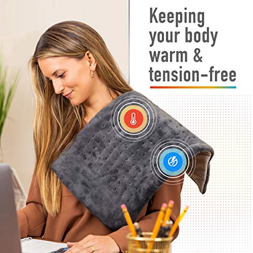 Extra Large Heating Pad (Washable), Back Heating Pad (Relieves Muscle Pain & ...