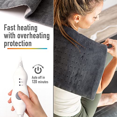 Extra Large Heating Pad (Washable), Back Heating Pad (Relieves Muscle Pain & ...