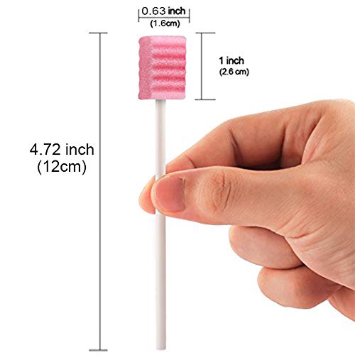 (50 Pack) Disposable Oral Swabs, Sterile Dental Sponge Swabsticks Unflavored ...