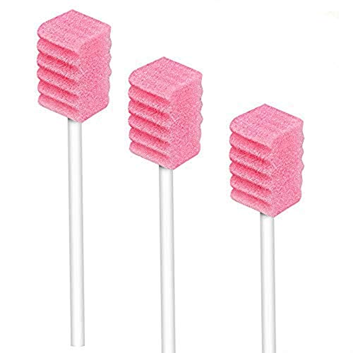 (50 Pack) Disposable Oral Swabs, Sterile Dental Sponge Swabsticks Unflavored ...